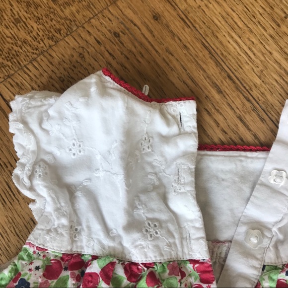 12-18 Mo Eyelet & Flwr Print Dress w Cotton Lining - Picture 2 of 4